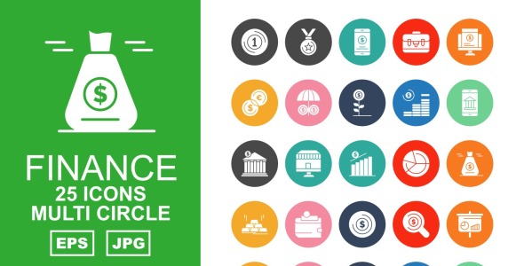 Набор иконок на тему финансы