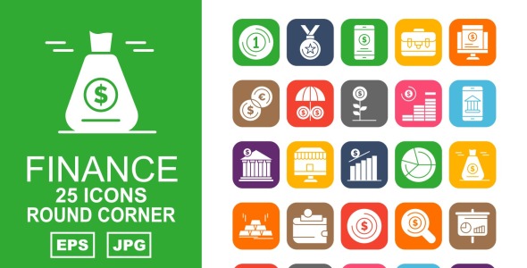 Набор иконок на тему финансы