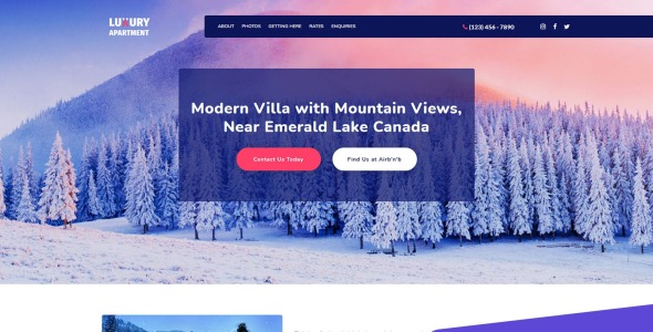 House Rental MotoCMS Landing Page Template