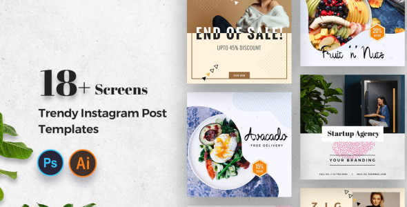 Шаблон для соцсетей на тему графика