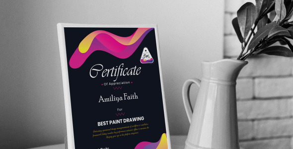 Шаблон сертификата на тему графика