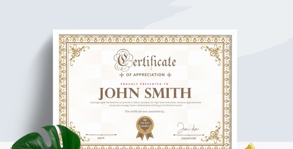 Шаблон сертификата на тему графика