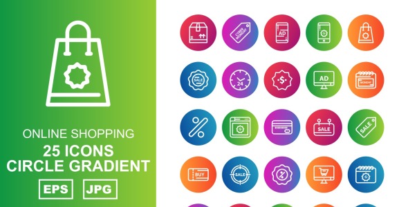 Набор иконок на тему shopping