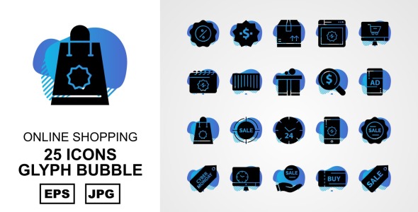 Набор иконок на тему shopping