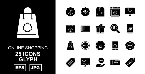 Набор иконок на тему shopping