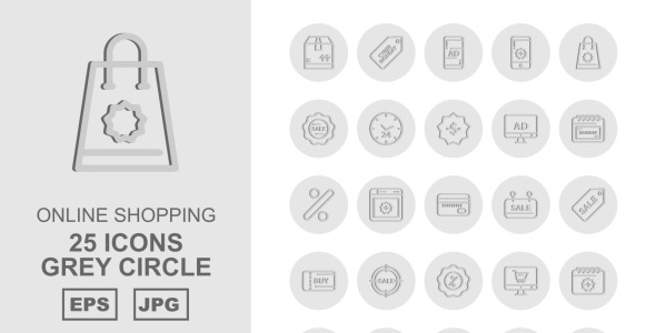 Набор иконок на тему shopping