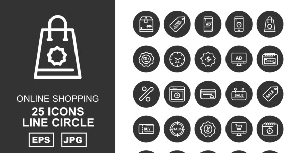 Набор иконок на тему shopping