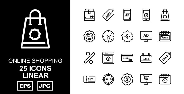 Набор иконок на тему shopping