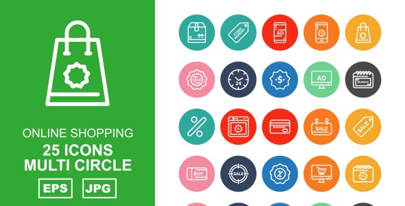 Набор иконок на тему shopping