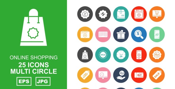 Набор иконок на тему shopping