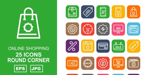 Набор иконок на тему shopping