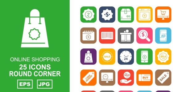 Набор иконок на тему shopping