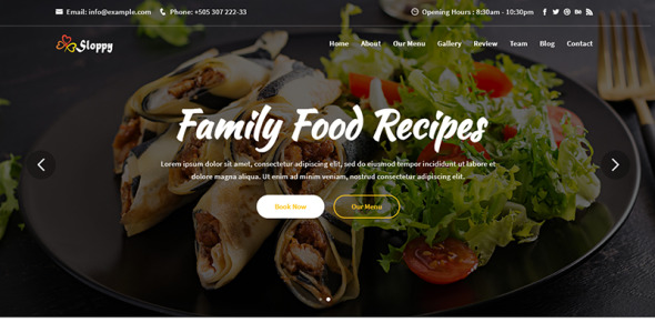 адаптивный шаблон целевой страницы food &amp; resturant