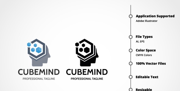 Шаблон логотипа на тему графика