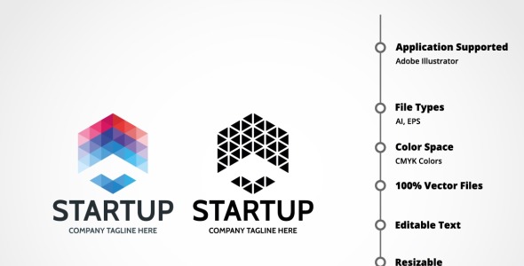 Шаблон логотипа на тему графика