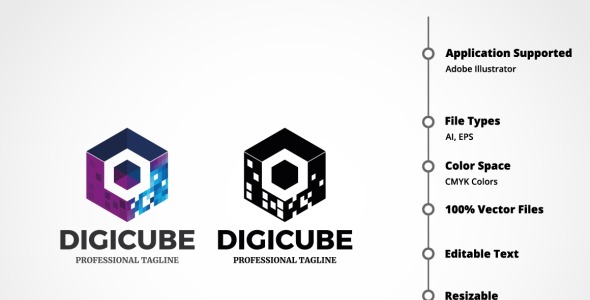 Шаблон логотипа на тему графика