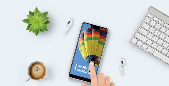 Мокап для продукта на тему графика