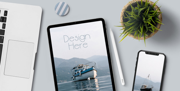 Мокап для продукта на тему графика