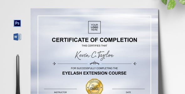 Шаблон сертификата на тему графика