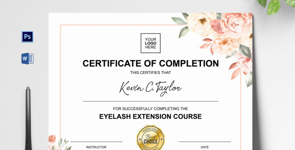 Шаблон сертификата на тему графика