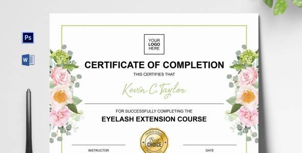 Шаблон сертификата на тему графика