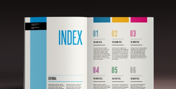 Magazine Template на тему графика