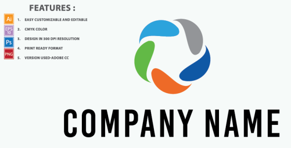 Шаблон логотипа на тему графика