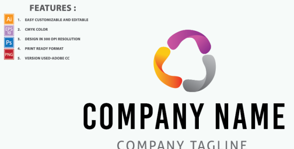 Шаблон логотипа на тему графика