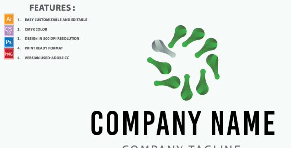 Шаблон логотипа на тему графика