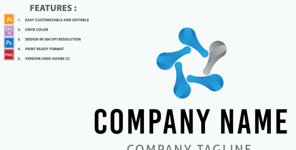 Шаблон логотипа на тему графика