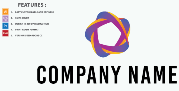 Шаблон логотипа на тему графика