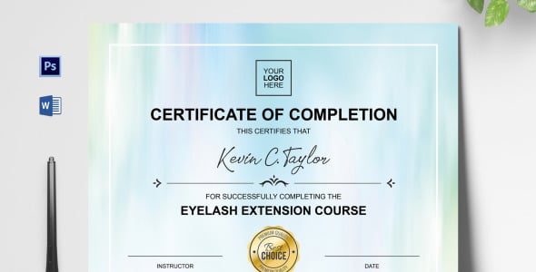 Шаблон сертификата на тему графика