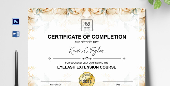 Шаблон сертификата на тему графика