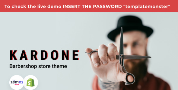 Kardone Barbershop eCommerce Template Shopify Theme