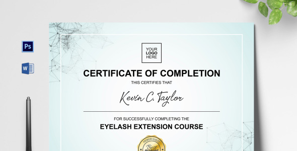 Шаблон сертификата на тему графика