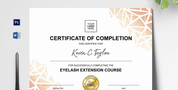 Шаблон сертификата на тему графика