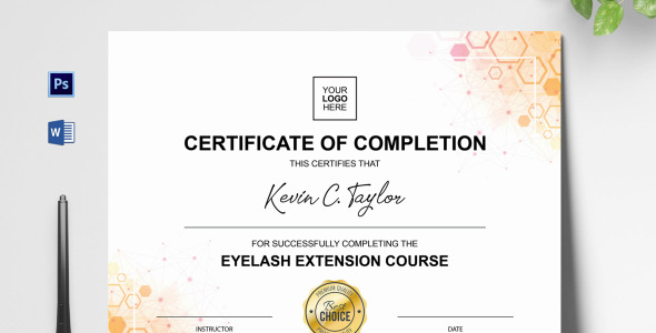 Шаблон сертификата на тему графика