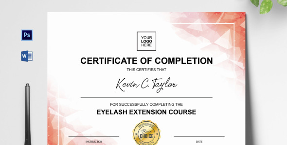 Шаблон сертификата на тему графика