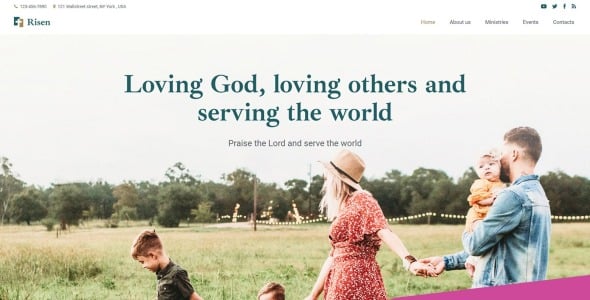 пользовательский шаблон church moto cms 3