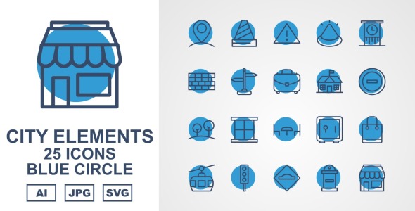 Набор иконок на тему city