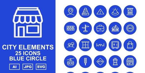 Набор иконок на тему city