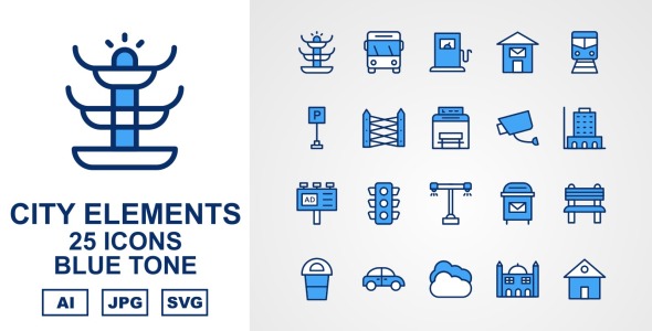Набор иконок на тему city