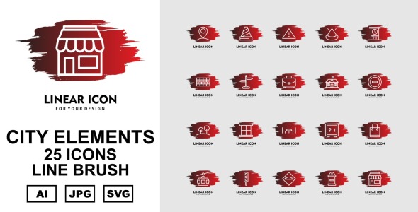 Набор иконок на тему city