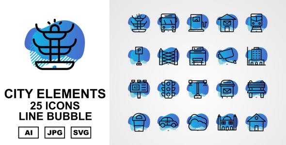 Набор иконок на тему city