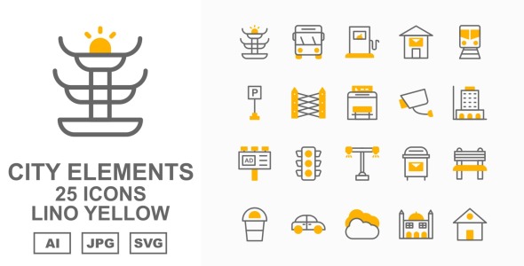 Набор иконок на тему city
