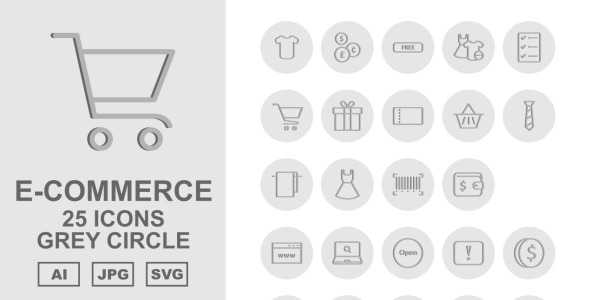 Набор иконок на тему shopping