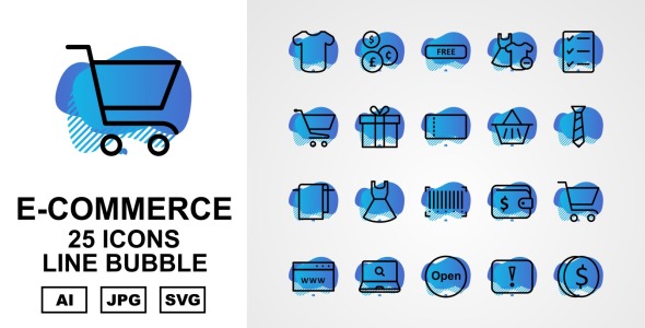 Набор иконок на тему shopping