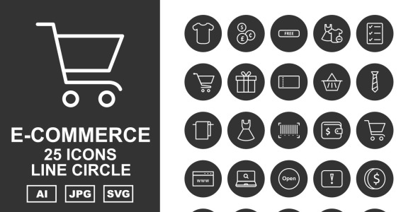 Набор иконок на тему shopping