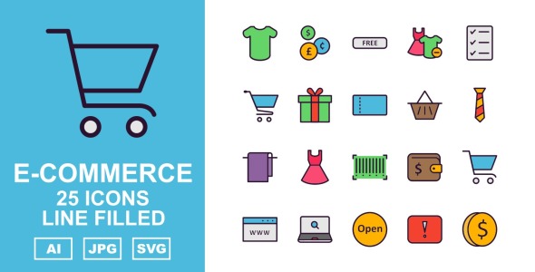 Набор иконок на тему shopping