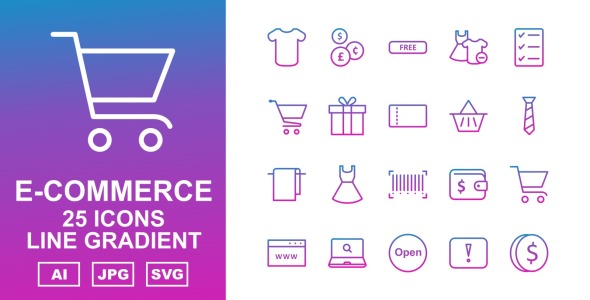 Набор иконок на тему shopping